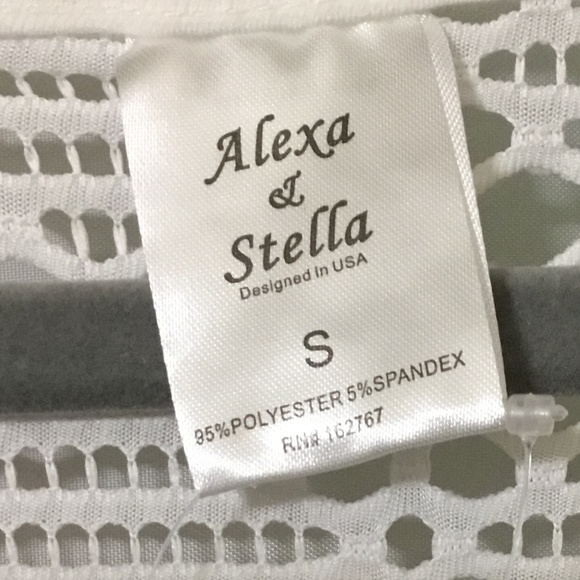 Alexa and Stella Open Knit Sleeveless Lightweight White, NWT Swim Suit Cover-Up - Picture 4 of 7
